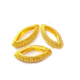 6 Pcs Gold anti Tarnish plated Filigree Brass Material handmade beads in size about 17x35mm
