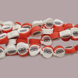 PER STRAND/LINE 9~10MM FIMO CANDIES DESIGNER RUBBER BEADS POLYMER CLAY BEADS FOR CRAFT AND JEWELRY MAKING, APPROX 40~43 BEADS IN A LINE, ONE LINE HAS ABOUT 16 INCHES LONG