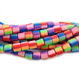 PER STRAND/LINE 9~10MM FIMO CANDIES DESIGNER RUBBER BEADS POLYMER CLAY BEADS FOR CRAFT AND JEWELRY MAKING, APPROX 60~63 BEADS IN A LINE, ONE LINE HAS ABOUT 16 INCHES LONG