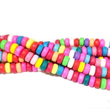 PER STRAND/LINE 9~10MM FIMO CANDIES DESIGNER RUBBER BEADS POLYMER CLAY BEADS FOR CRAFT AND JEWELRY MAKING, APPROX 107~109 BEADS IN A LINE, ONE LINE HAS ABOUT 16 INCHES LONG