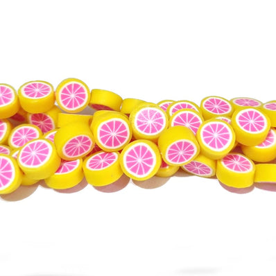PER STRAND/LINE 9~10MM FIMO CANDIES DESIGNER RUBBER BEADS POLYMER CLAY BEADS FOR CRAFT AND JEWELRY MAKING, APPROX 39 BEADS IN A LINE, ONE LINE HAS ABOUT 16 INCHES LONG