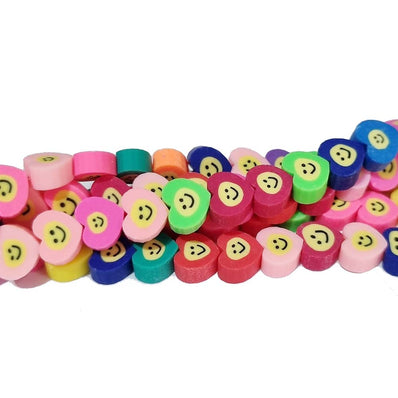 PER STRAND/LINE 9~10MM FIMO CANDIES DESIGNER RUBBER BEADS POLYMER CLAY BEADS FOR CRAFT AND JEWELRY MAKING, APPROX 40~43 BEADS IN A LINE, ONE LINE HAS ABOUT 16 INCHES LONG