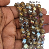 Per Line 16 inches long, Fire Polished Crystal Glass beads for Jewelry Making in size about 10mm