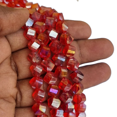 Per Line 16 inches long, Fire Polished Crystal Glass beads for Jewelry Making in size about 9mm