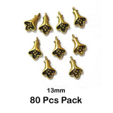 80 Pcs Pack, approx size  13mm Small Metal Oxidized Charm Pendant for Jewellery Making
