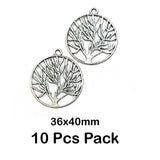 10 Pcs Pack, approx size  36x40mm Small Metal Oxidized Charm Pendant for Jewellery Making