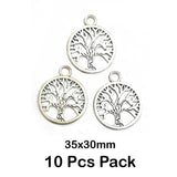 10 Pcs Pack, approx size  35x30mm Small Metal Oxidized Charm Pendant for Jewellery Making