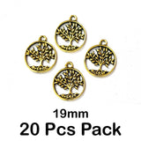 20 Pcs Pack, approx size  19mm Small Metal Oxidized Charm Pendant for Jewellery Making
