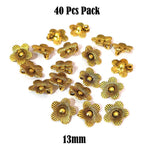 40 Pcs Pack, Small Metal Oxidized Charm Pendant For Jewellery Making