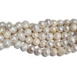 Natural Freshwater Pearl for jewelry making uneven irregular shape 7~8mm Approximately 46 Beads in a string