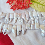Barroque Riff Dagger, Natural Freshwater Pearl Barroque Sold by Per Line/Strand for Jewelry Making, Baroque pearls offer the same elegant look, but with a twist