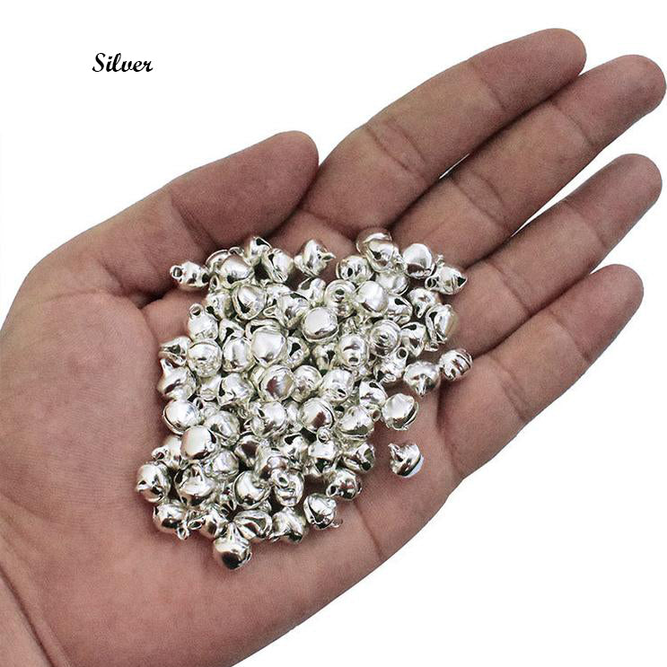 6mm Size Metal Bells Silver, in earring and Jewellery Sold by 200 Pcs Pack.