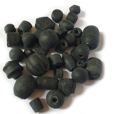 500 Gram Pack Large Matt Black Glass Beads Size approx 14~30mm mixed