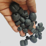 500 Gram Pack Large Matt Black Glass Beads Size approx 14~30mm mixed