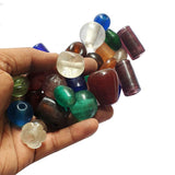 500 Gram Pack Large Colorful transparent shiny finish plain multi Glass Beads Size approx 14~30mm mixed