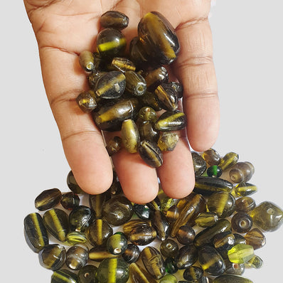 250 Gram Pack Brown handmade Mix multi Glass Beads