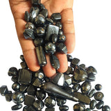 250 Gram Pack Black AB finish handmade multi shape  Glass Beads