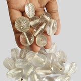 250 Gram Pack Large Clear White Glass Beads for jewellery making