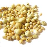 250 Gram Pack Large Beige Ivory Color Plain Glass Beads for jewellery making
