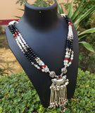 Black Onyx and Moonstone Vintage Boho Tribal Necklace Sold by Per Piece Pack