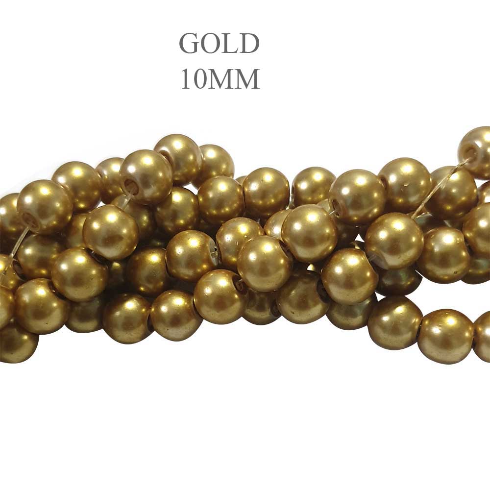 Glass Pearl Round Bead Strands High quality triple quoted , approx 88 Pcs, Strands line approx 32 Inches