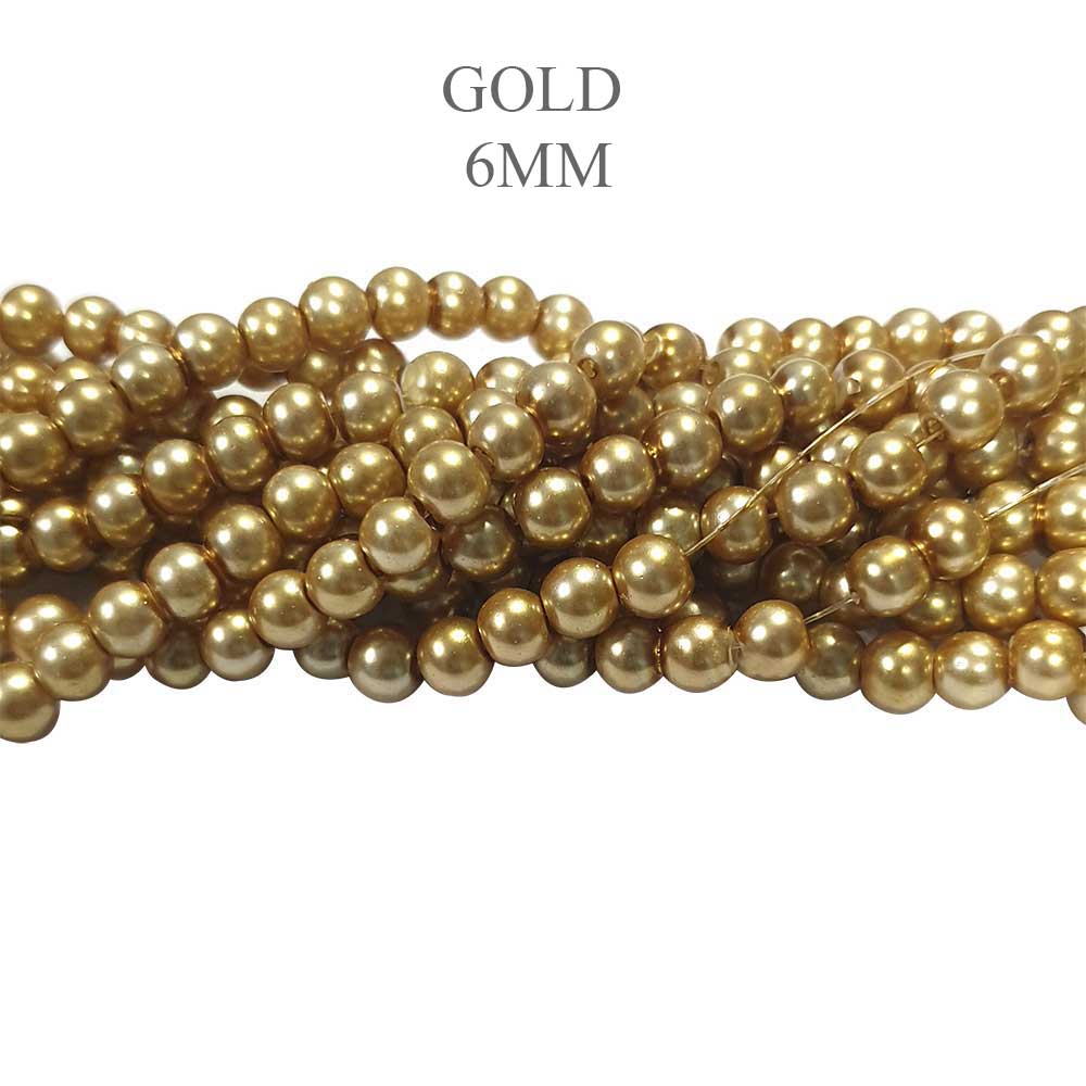 Glass Pearl Round Bead Strands High quality triple quoted , approx 143 Pcs, Strands line approx 32 Inches