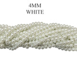Glass Pearl Round Bead Strands High quality triple quoted , approx 190-200 Pcs, Strands line approx 32 Inches