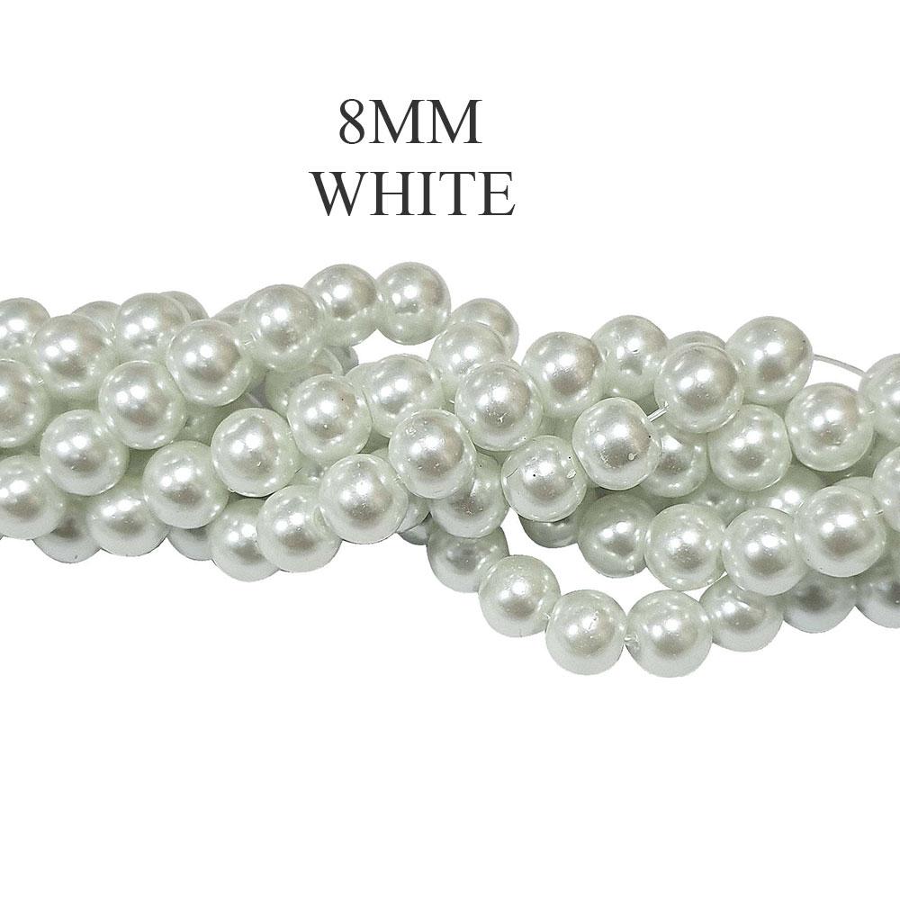 Glass Pearl Round Bead Strands High quality triple quoted , approx 114 Pcs, Strands line approx 32 Inches