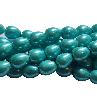 Loose Glass Pearl Beads Drop Shape, in size about7x9mm,  Sold Per 48 Beads, it will come about 16 inches while stringing