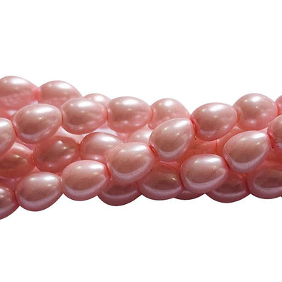 Loose Glass Pearl Beads Drop Shape, in size about7x9mm,  Sold Per 48 Beads, it will come about 16 inches while stringing