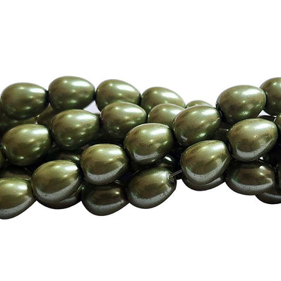 Loose Glass Pearl Beads Drop Shape, in size about7x9mm,  Sold Per 48 Beads, it will come about 16 inches while stringing