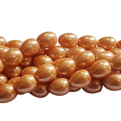 Loose Glass Pearl Beads Drop Shape, in size about7x9mm,  Sold Per 48 Beads, it will come about 16 inches while stringing