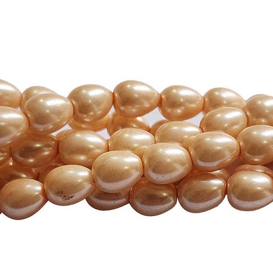 Loose Glass Pearl Beads Drop Shape, in size about7x9mm,  Sold Per 48 Beads, it will come about 16 inches while stringing