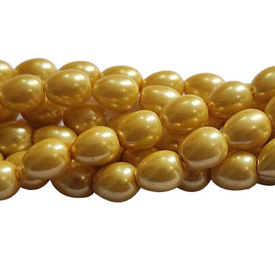 Loose Glass Pearl Beads Drop Shape, in size about7x9mm,  Sold Per 48 Beads, it will come about 16 inches while stringing