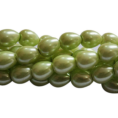 Loose Glass Pearl Beads Drop Shape, in size about7x9mm,  Sold Per 48 Beads, it will come about 16 inches while stringing