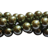 Loose Glass Pearl Beads Round Shape, in size 10mm Smooth Round,  Sold Per 40 Beads, it will come about 16 inches while stringing