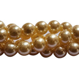 Loose Glass Pearl Beads Round Shape, in size 10mm Smooth Round,  Sold Per 40 Beads, it will come about 16 inches while stringing