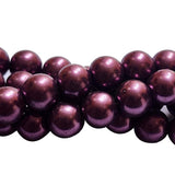 Loose Glass Pearl Beads Round Shape, in size 10mm Smooth Round,  Sold Per 40 Beads, it will come about 16 inches while stringing