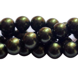 Loose Glass Pearl Beads Round Shape, in size 10mm Smooth Round,  Sold Per 40 Beads, it will come about 16 inches while stringing