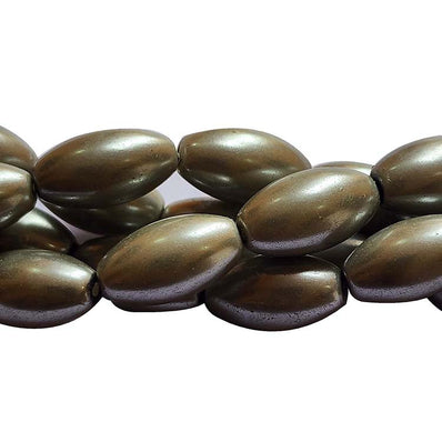 Loose Glass Pearl Beads Oval Shape, in size 10x18mm, Sold Per 21 Beads, it will come about 16 inches while stringing