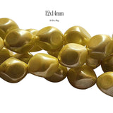 Loose Glass Pearl Beads Barroque Shape, in size 12x14mm, Sold Per 28 Beads, it will come about 16 inches while stringing