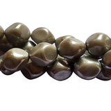 Loose Glass Pearl Beads Barroque Shape, in size 12x14mm, Sold Per 28 Beads, it will come about 16 inches while stringing