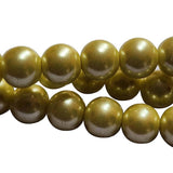 Loose Glass Pearl Beads smooth round Shape, in size 12mm, Sold Per 40 Beads, it will come about 16 inches while stringing