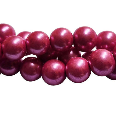 Loose Glass Pearl Beads smooth round Shape, in size 12mm, Sold Per 40 Beads, it will come about 16 inches while stringing