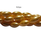 Loose Glass Pearl Beads Oval Shape, in size 8x16mm, Sold Per 27 Beads, it will come about 16 inches while stringing