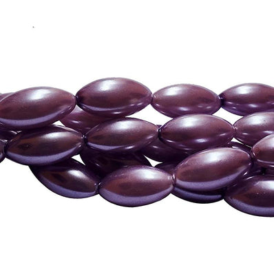 Loose Glass Pearl Beads Oval Shape, in size 8x16mm, Sold Per 27 Beads, it will come about 16 inches while stringing