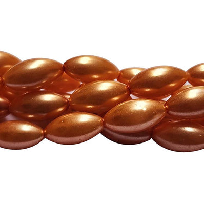 Loose Glass Pearl Beads Oval Shape, in size 8x16mm, Sold Per 27 Beads, it will come about 16 inches while stringing