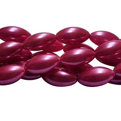 Loose Glass Pearl Beads Oval Shape, in size 8x16mm, Sold Per 27 Beads, it will come about 16 inches while stringing