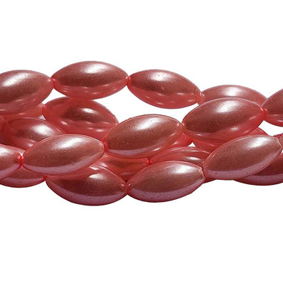 Loose Glass Pearl Beads Oval Shape, in size 8x16mm, Sold Per 27 Beads, it will come about 16 inches while stringing