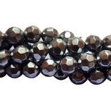 8mm Loose Glass Pearl Beads Round Faceted Shape, Sold Per 50 Beads, it will come about 16 inches while stringing